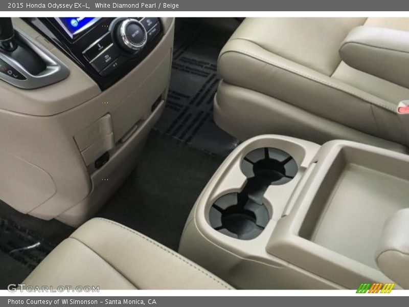 White Diamond Pearl / Beige 2015 Honda Odyssey EX-L