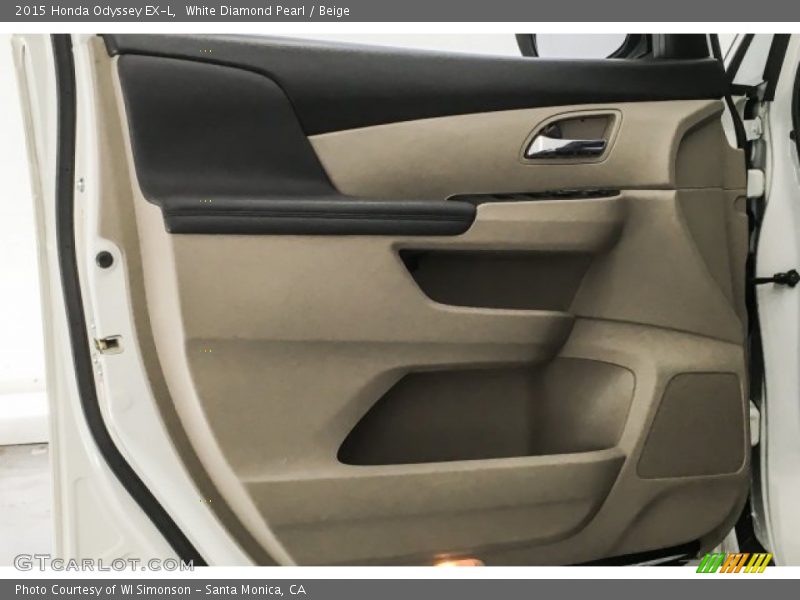 White Diamond Pearl / Beige 2015 Honda Odyssey EX-L