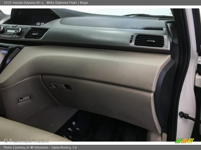 White Diamond Pearl / Beige 2015 Honda Odyssey EX-L