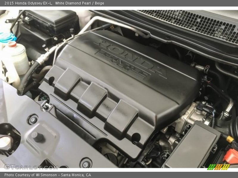 White Diamond Pearl / Beige 2015 Honda Odyssey EX-L