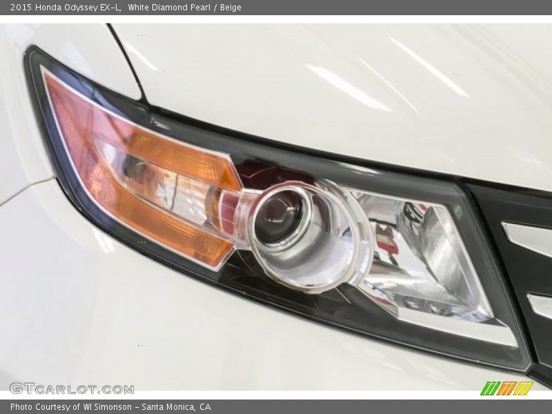 White Diamond Pearl / Beige 2015 Honda Odyssey EX-L