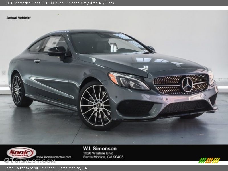 Selenite Grey Metallic / Black 2018 Mercedes-Benz C 300 Coupe