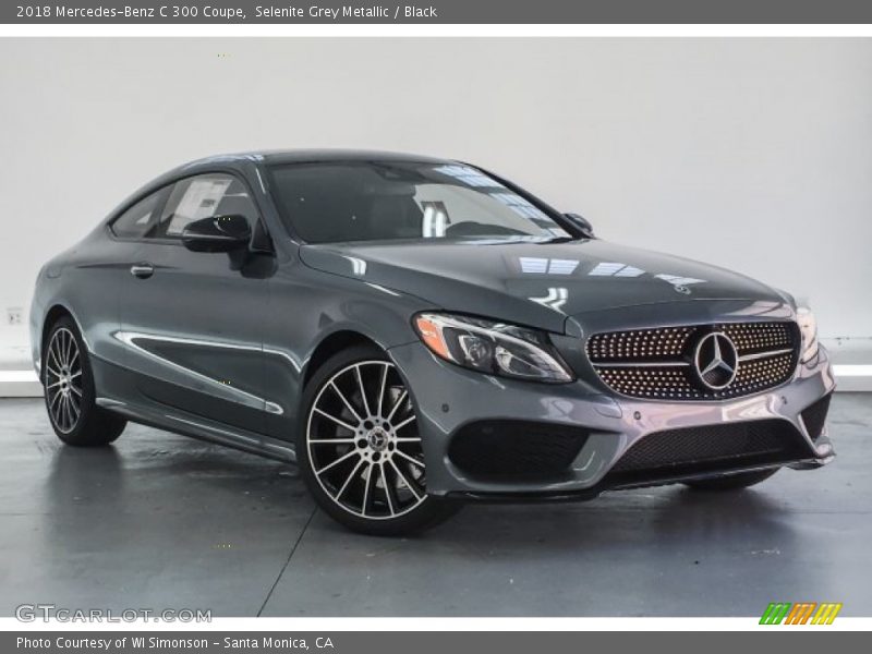 Selenite Grey Metallic / Black 2018 Mercedes-Benz C 300 Coupe