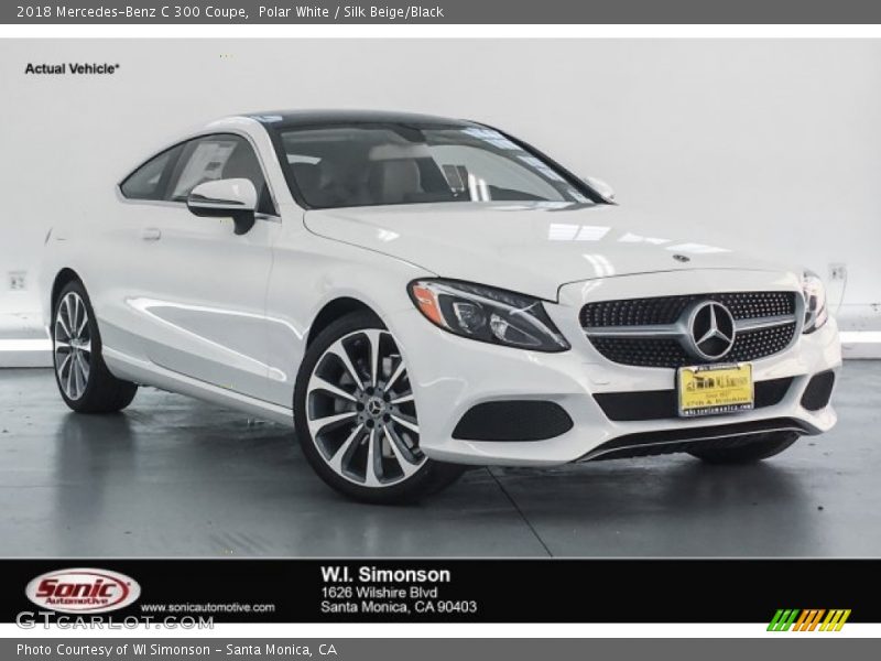 Polar White / Silk Beige/Black 2018 Mercedes-Benz C 300 Coupe
