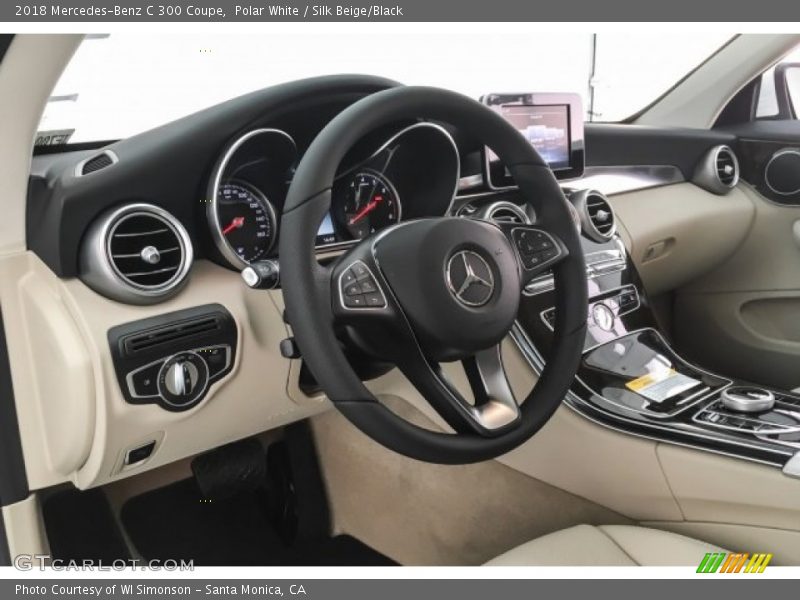 Polar White / Silk Beige/Black 2018 Mercedes-Benz C 300 Coupe