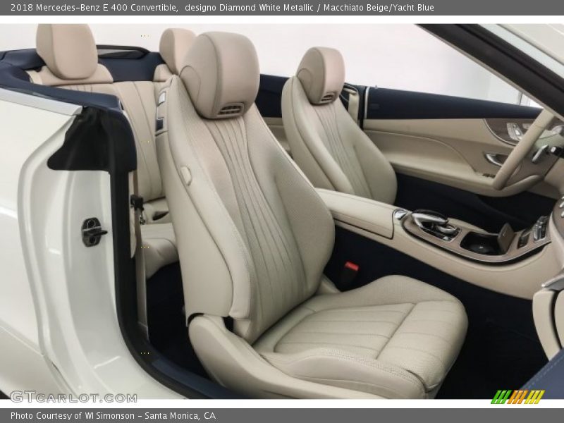 designo Diamond White Metallic / Macchiato Beige/Yacht Blue 2018 Mercedes-Benz E 400 Convertible