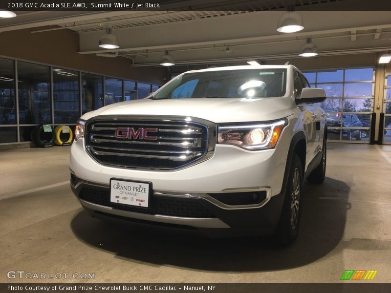 Summit White / Jet Black 2018 GMC Acadia SLE AWD