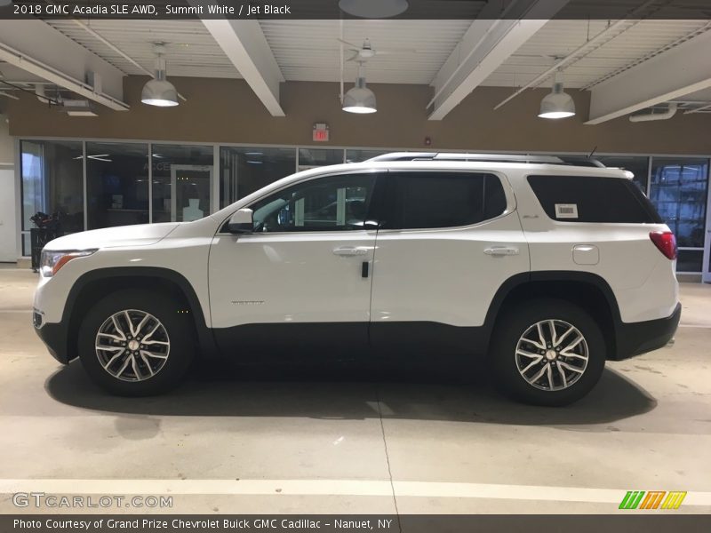 Summit White / Jet Black 2018 GMC Acadia SLE AWD