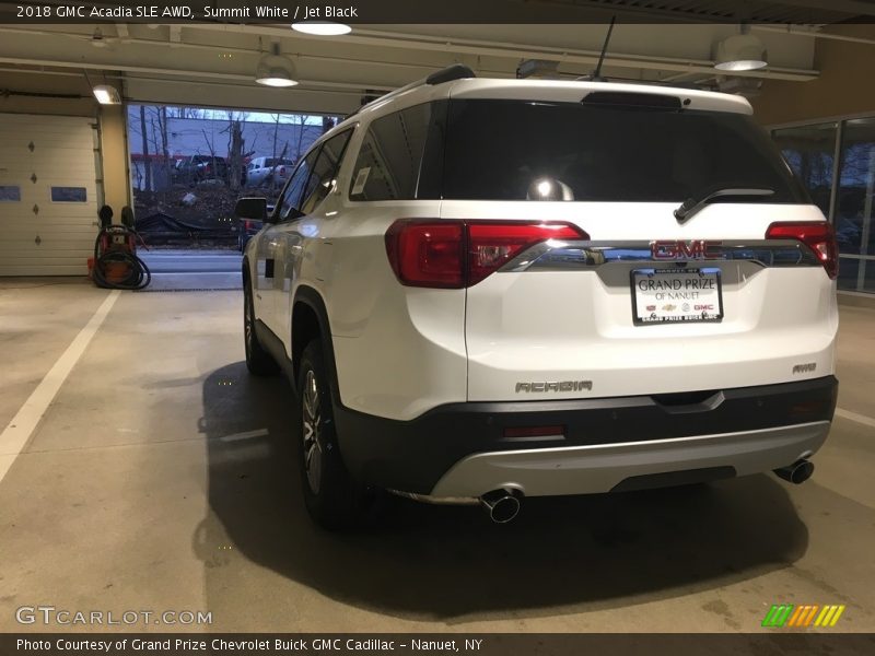 Summit White / Jet Black 2018 GMC Acadia SLE AWD