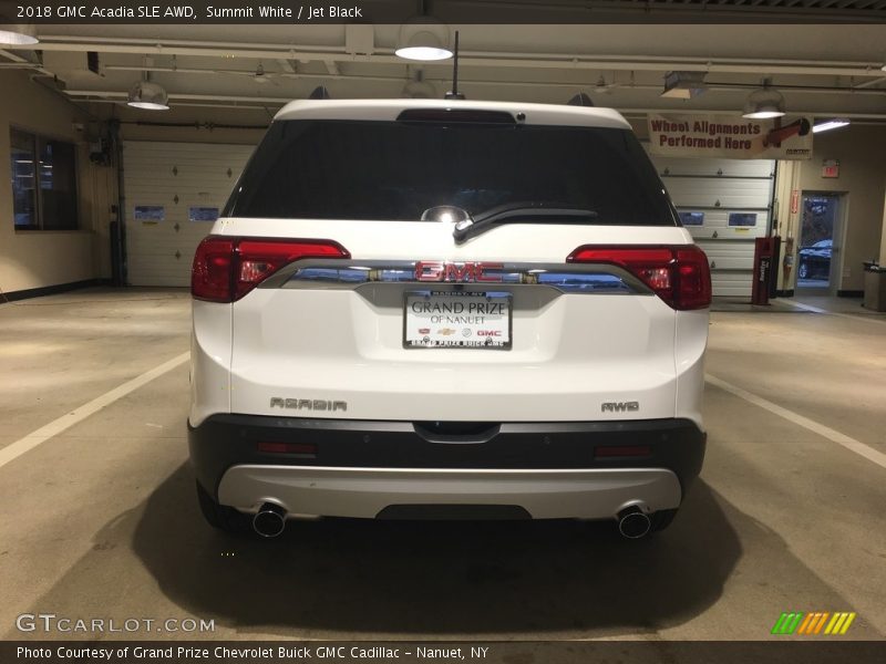 Summit White / Jet Black 2018 GMC Acadia SLE AWD