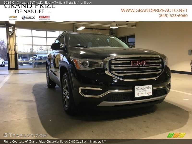 Ebony Twilight Metallic / Jet Black 2018 GMC Acadia SLT AWD