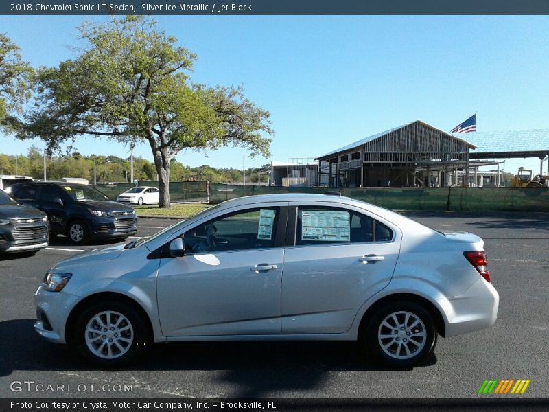 Silver Ice Metallic / Jet Black 2018 Chevrolet Sonic LT Sedan