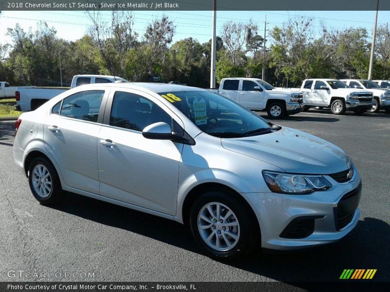 Silver Ice Metallic / Jet Black 2018 Chevrolet Sonic LT Sedan