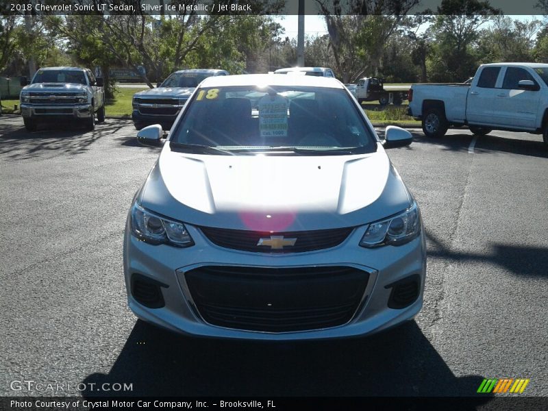 Silver Ice Metallic / Jet Black 2018 Chevrolet Sonic LT Sedan