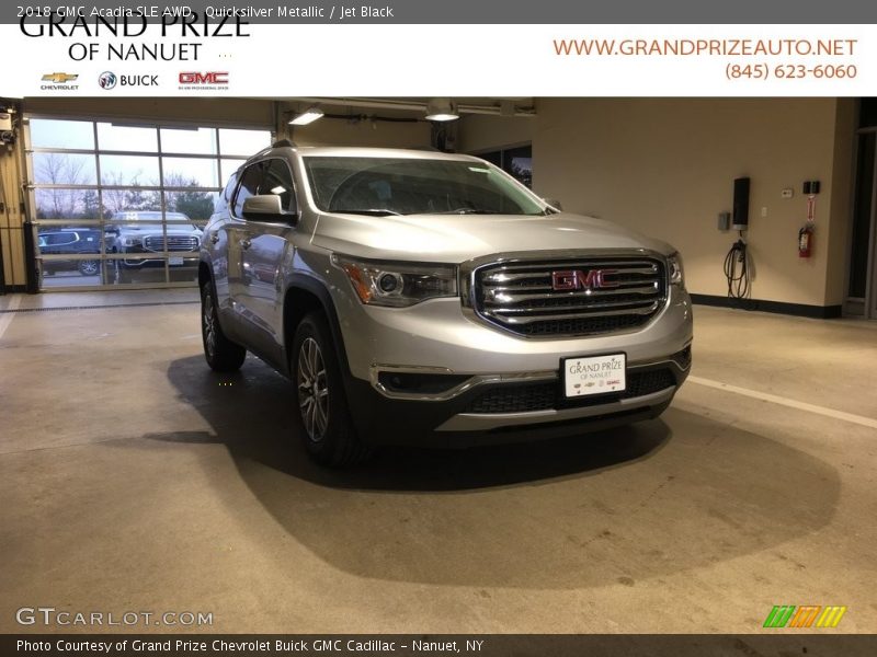 Quicksilver Metallic / Jet Black 2018 GMC Acadia SLE AWD