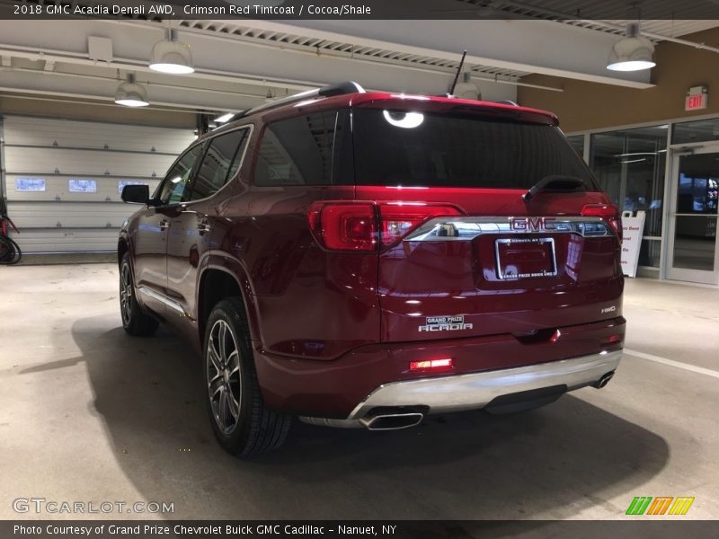 Crimson Red Tintcoat / Cocoa/Shale 2018 GMC Acadia Denali AWD