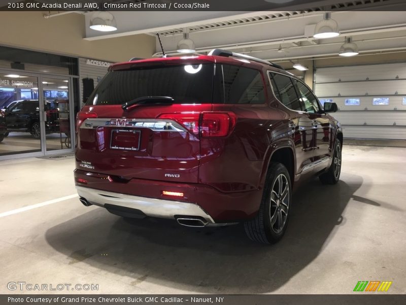 Crimson Red Tintcoat / Cocoa/Shale 2018 GMC Acadia Denali AWD