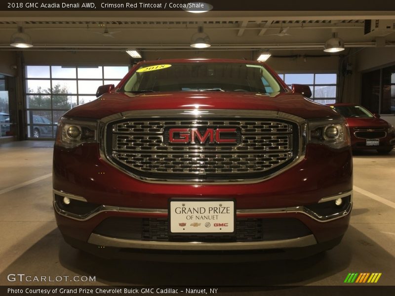 Crimson Red Tintcoat / Cocoa/Shale 2018 GMC Acadia Denali AWD