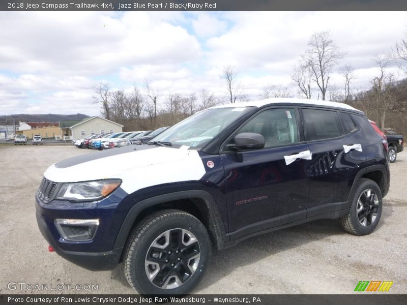 Jazz Blue Pearl / Black/Ruby Red 2018 Jeep Compass Trailhawk 4x4