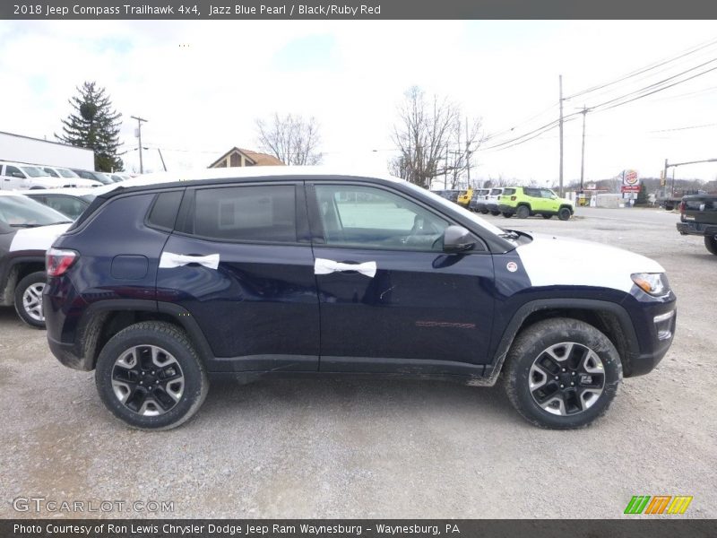 Jazz Blue Pearl / Black/Ruby Red 2018 Jeep Compass Trailhawk 4x4