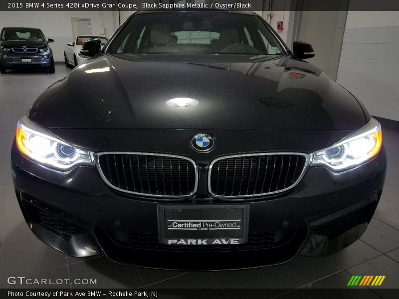 Black Sapphire Metallic / Oyster/Black 2015 BMW 4 Series 428i xDrive Gran Coupe