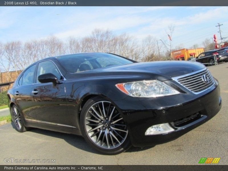 Obsidian Black / Black 2008 Lexus LS 460