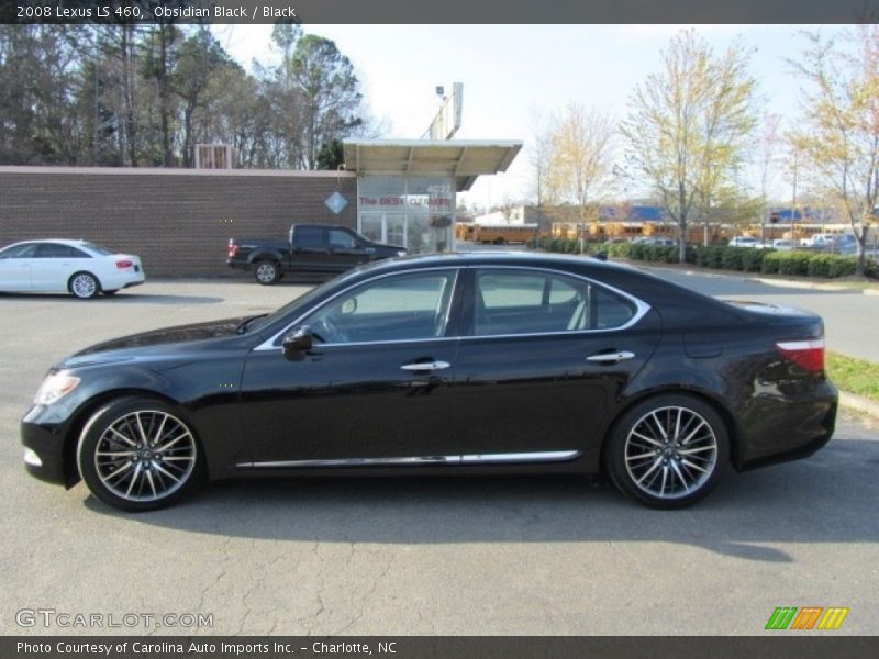 Obsidian Black / Black 2008 Lexus LS 460