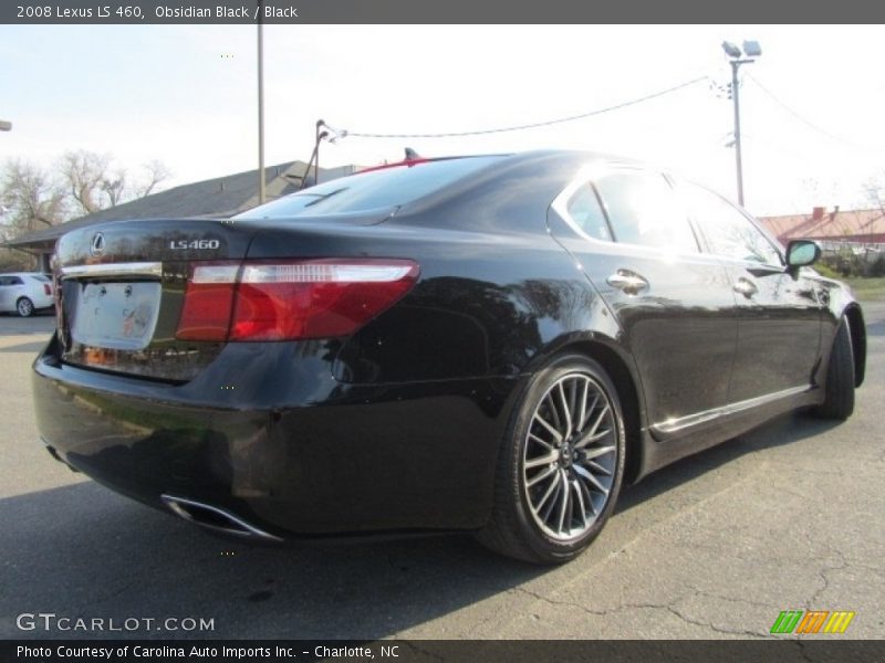 Obsidian Black / Black 2008 Lexus LS 460