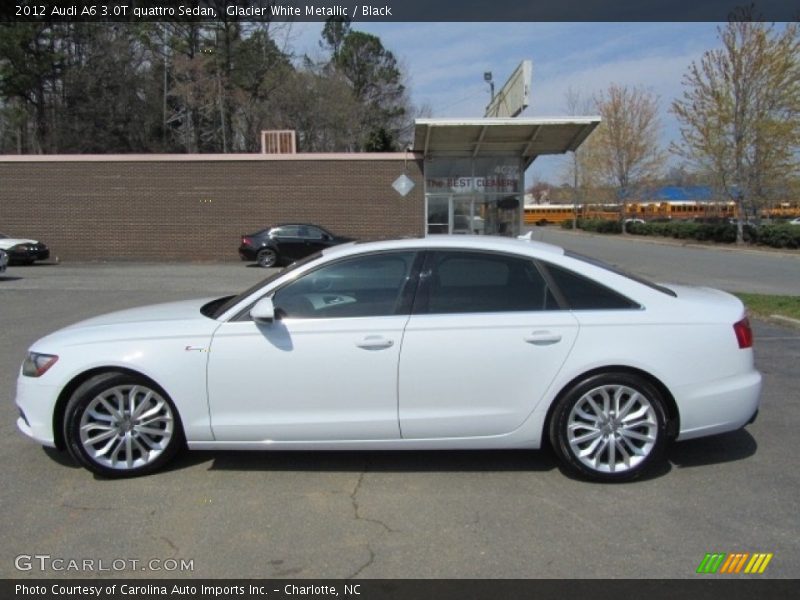 Glacier White Metallic / Black 2012 Audi A6 3.0T quattro Sedan