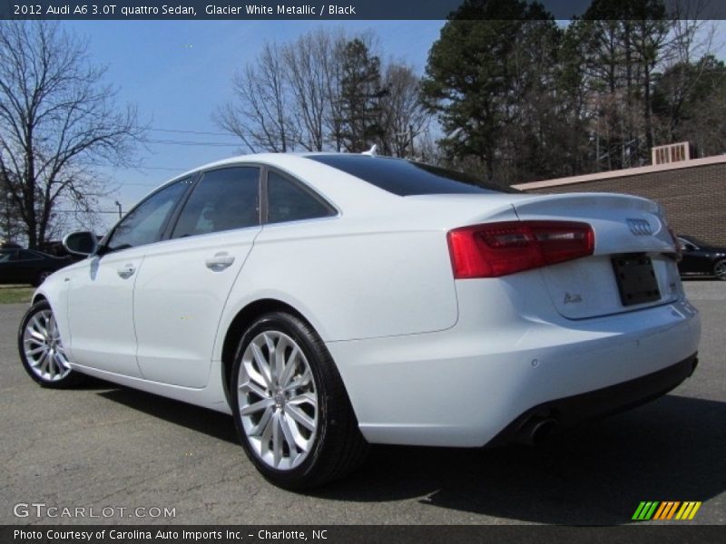 Glacier White Metallic / Black 2012 Audi A6 3.0T quattro Sedan