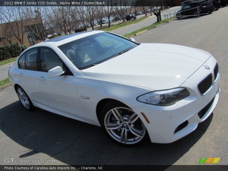Alpine White / Oyster/Black 2012 BMW 5 Series 535i Sedan