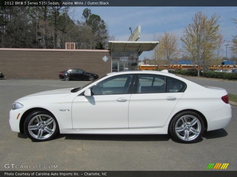Alpine White / Oyster/Black 2012 BMW 5 Series 535i Sedan