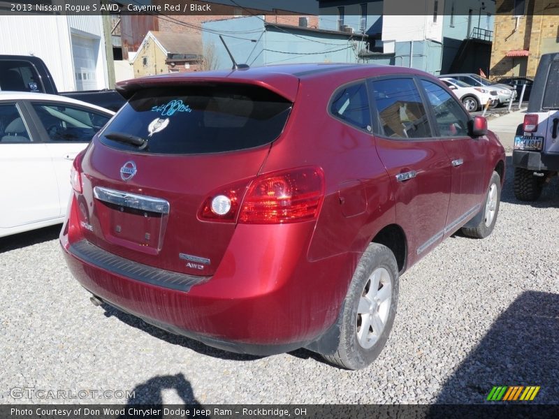 Cayenne Red / Black 2013 Nissan Rogue S AWD