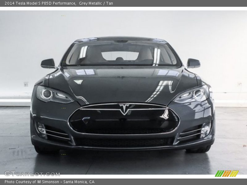 Grey Metallic / Tan 2014 Tesla Model S P85D Performance