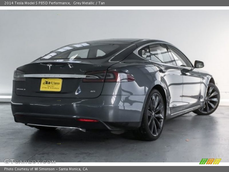 Grey Metallic / Tan 2014 Tesla Model S P85D Performance