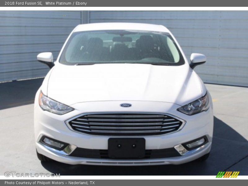 White Platinum / Ebony 2018 Ford Fusion SE