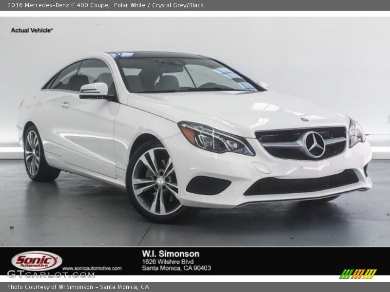Polar White / Crystal Grey/Black 2016 Mercedes-Benz E 400 Coupe