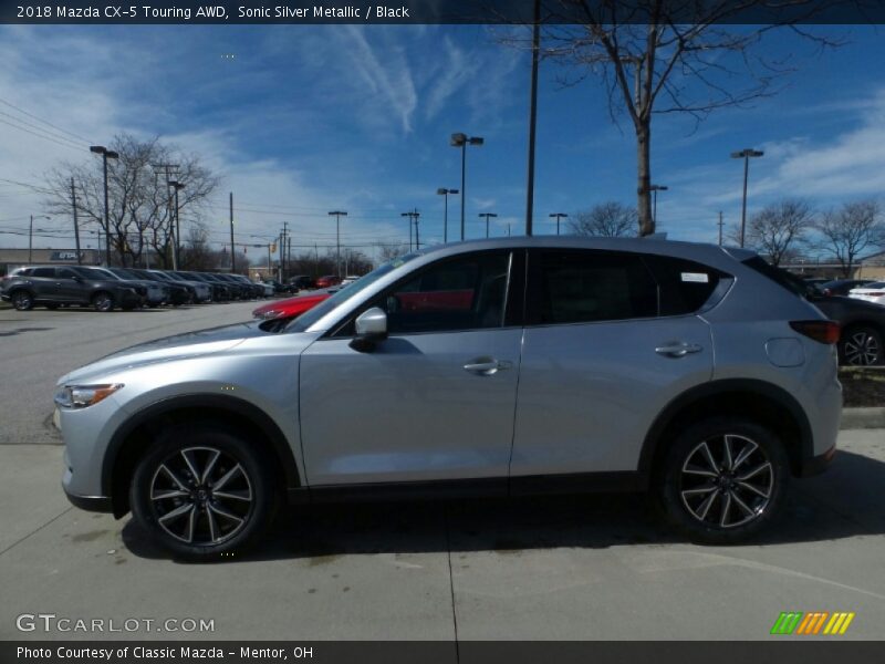 Sonic Silver Metallic / Black 2018 Mazda CX-5 Touring AWD