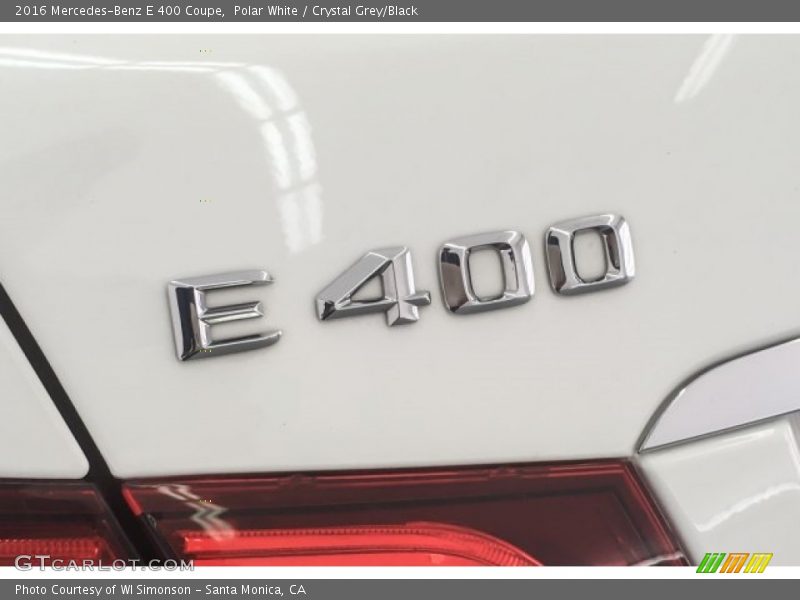 Polar White / Crystal Grey/Black 2016 Mercedes-Benz E 400 Coupe