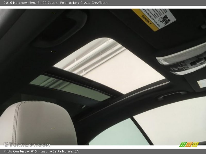 Polar White / Crystal Grey/Black 2016 Mercedes-Benz E 400 Coupe