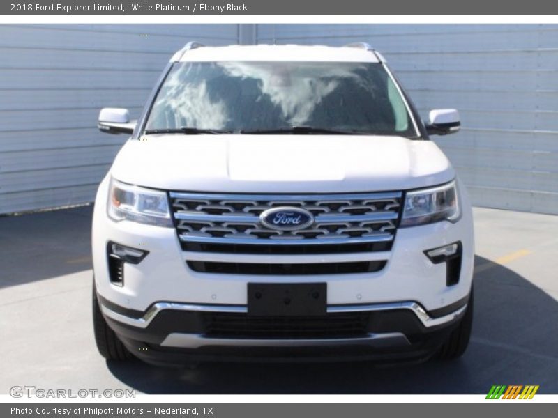 White Platinum / Ebony Black 2018 Ford Explorer Limited