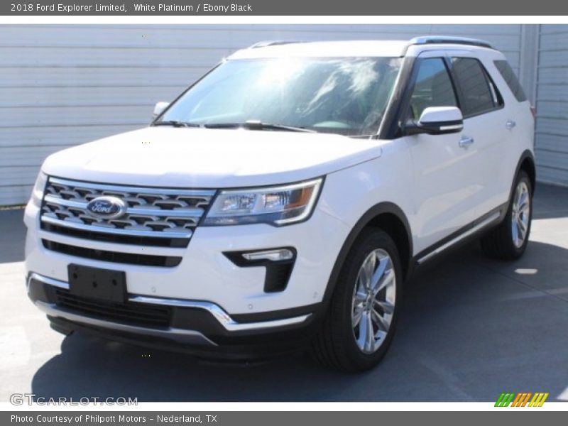 White Platinum / Ebony Black 2018 Ford Explorer Limited