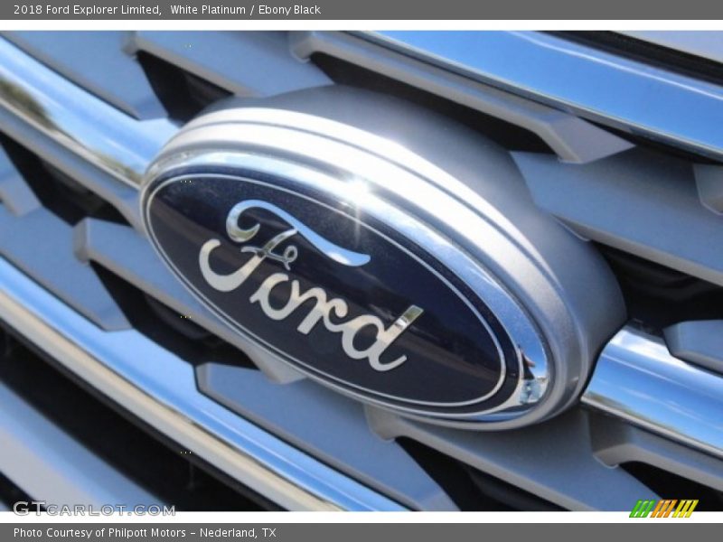 White Platinum / Ebony Black 2018 Ford Explorer Limited