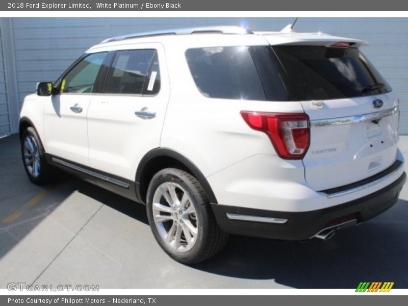 White Platinum / Ebony Black 2018 Ford Explorer Limited