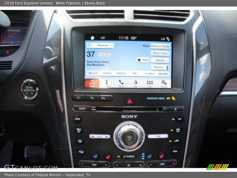 White Platinum / Ebony Black 2018 Ford Explorer Limited