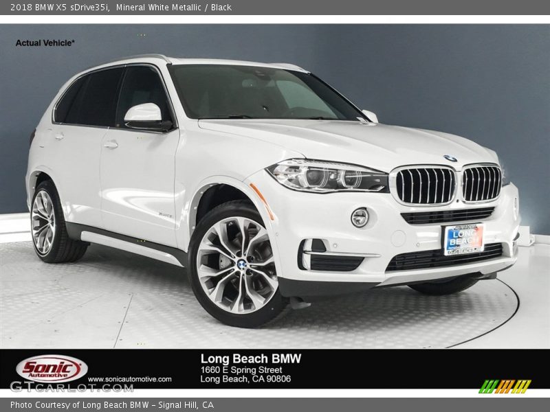Mineral White Metallic / Black 2018 BMW X5 sDrive35i