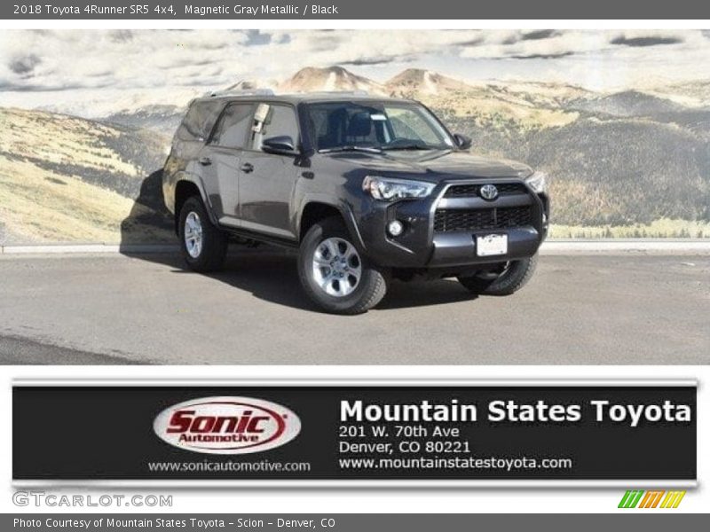 Magnetic Gray Metallic / Black 2018 Toyota 4Runner SR5 4x4