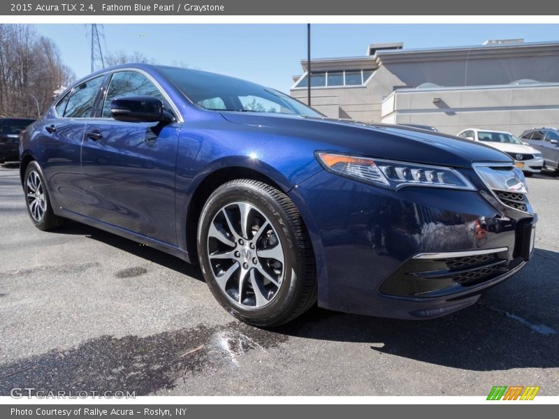 Fathom Blue Pearl / Graystone 2015 Acura TLX 2.4