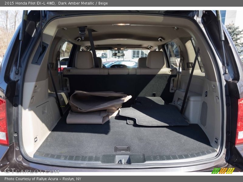 Dark Amber Metallic / Beige 2015 Honda Pilot EX-L 4WD