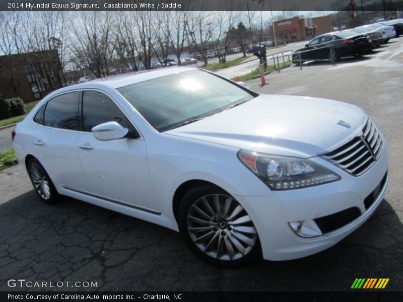 Casablanca White / Saddle 2014 Hyundai Equus Signature